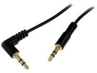 StarTech.com 1 ft. (0.3 m) Right Angle 3.5 mm Audio Cable - 3.5mm Slim Audio Cable - Right Angle - Male/Male - Aux Cabl…