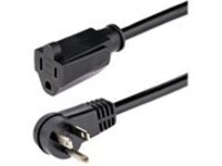 StarTech 6ft (2m) Power Extension Cord, Right Angle NEMA 5-15P to NEMA 5-15R, 13A 125V, 16AWG, Computer Power Extension Cord, Flat Extension Cord, AC Outlet Extension Cable