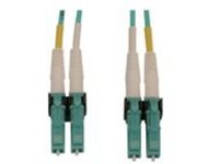 Eaton Tripp Lite Series 400G Multimode 50/125 OM4 Switchable Fiber Optic Cable (Duplex LC-PC M/M), LSZH, Aqua, 7 m (23 ft.)
