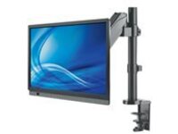 Manhattan TV &amp; Monitor Mount, Desk, Full Motion (Gas Spring), 1 screen, Screen Sizes: 10-27&quot;, Black, Clamp or Grommet Assembly,VESA 75x75 to 100x100mm, Max 8kg, Lifetime Warranty