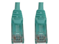 Tripp Lite Cat6a 10G Snagless Molded UTP Ethernet Cable (RJ45 M/M), PoE, Aqua, 6 in. (15 cm) - network cable...