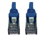 Tripp Lite Cat6a 10G Snagless Shielded Slim STP Ethernet Cable (RJ45 M/M), PoE, Blue, 1 ft. (0.3 m) - network cable...