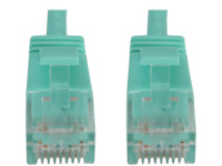 Tripp Lite Cat6a 10G Snagless Molded Slim UTP Ethernet Cable (RJ45 M/M), PoE, Aqua, 6 in. (15 cm) - network cable...