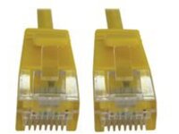 Tripp Lite Cat6a 10G Snagless Molded Slim UTP Ethernet Cable (RJ45 M/M), PoE, Yellow, 3 ft. (0.9 m) - network cable...