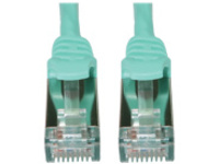 Tripp Lite Cat6a 10G Snagless Shielded Slim STP Ethernet Cable (RJ45 M/M), PoE, Aqua, 25 ft. (7.6 m)...