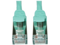 Tripp Lite Cat6a 10G Snagless Shielded Slim STP Ethernet Cable (RJ45 M/M), PoE, Aqua, 15 ft. (4.6 m)...