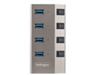 StarTech.com 4-Port Self-Powered USB-C Hub with Individual On/Off Switches, USB 3.0 5Gbps Expansion Hub w/Power Supply, Desktop/Laptop USB-C to USB-A Hub, 4x BC 1.2 (1.5A), USB Type C Hub