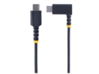 StarTech.com 3ft (1m) USB C Charging Cable Right Angle, 60W PD 3A, Heavy Duty Fast Charge USB-C Cable, USB 2.0 Type-C, Durable and Rugged Aramid Fiber, S20/iPad/Pixel