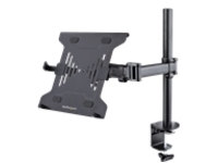 StarTech.com Laptop Desk Mount, Monitor and Laptop Mount for Desk, Displays 34in (8kg/17.6lb) &amp; Laptops (4.5kg/9.9lbs), Adjustable &amp; Articulating VESA Laptop Tray Arm