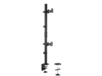 Kensington - Mounting kit (dual arm, C-clamp 10-88 mm, grommet mount 10-88 mm, pole, 2 VESA plates)