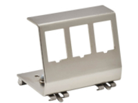 Tripp Lite 3-Port Metal DIN-Rail Mounting Module for Snap-In Keystone Jacks and Couplers, Silver, TAA...
