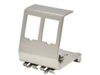 Tripp Lite 2-Port Metal DIN-Rail Mounting Module for Snap-In Keystone Jacks and Couplers, Silver, TAA