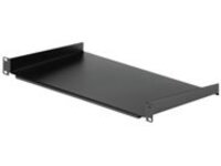 StarTech.com 1U Fixed Server Rack Mount Shelf, 10in Deep Steel Universal Cantilever Tray for 19&quot; AV/Data/Network Equipment Rack with Cage Nuts &amp; Screws, 44lbs Weight Capacity, 10&quot; Deep