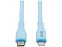 Tripp Lite Safe-IT USB-C to Lightning Sync/Charge Antibacterial Cable, Ultra Flexible, MFi Certified