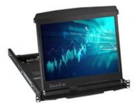 Black Box ServView V Widescreen LCD Console Drawer with 8-Port KVM Switch - DVI-D, USB - KVM console...