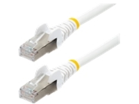 StarTech.com 5ft LSZH CAT6a Ethernet Cable, White, 10 Gigabit Snagless RJ45 100W PoE Patch Cord, CAT 6A 10GbE 27AWG S/FTP Network Cable w/Strain Relief, Fluke Tested/ETL