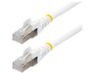 StarTech.com 7ft LSZH CAT6a Ethernet Cable, White, 10 Gigabit Snagless RJ45 100W PoE Patch Cord, CAT 6A 10GbE 27AWG S/FTP Network Cable w/Strain Relief, Fluke Tested/ETL