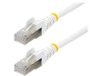 StarTech.com 6ft LSZH CAT6a Ethernet Cable, White, 10 Gigabit Snagless RJ45 100W PoE Patch Cord, CAT 6A 10GbE 27AWG S/FTP Network Cable w/Strain Relief, Fluke Tested/ETL