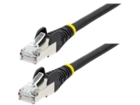 StarTech.com 5ft LSZH CAT6a Ethernet Cable, Black, 10 Gigabit Snagless RJ45 100W PoE Patch Cord, CAT 6A 10GbE 27AWG S/FTP Network Cable w/Strain Relief, Fluke Tested/ETL