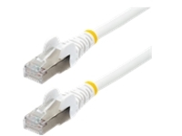 StarTech.com 30ft LSZH CAT6a Ethernet Cable, White, 10 Gigabit Snagless RJ45 100W PoE Patch Cord, CAT 6A 10GbE 27AWG S/FTP Network Cable w/Strain Relief, Fluke Tested/ETL