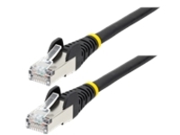 StarTech.com 9ft LSZH CAT6a Ethernet Cable, Black, 10 Gigabit Snagless RJ45 100W PoE Patch Cord, CAT 6A 10GbE 27AWG S/FTP Network Cable w/Strain Relief, Fluke Tested/ETL