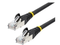 StarTech.com 30ft LSZH CAT6a Ethernet Cable, Black, 10 Gigabit Snagless RJ45 100W PoE Patch Cord, CAT 6A 10GbE 27AWG S/FTP Network Cable w/Strain Relief, Fluke Tested/ETL