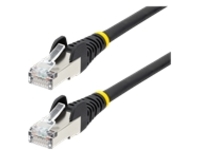 StarTech.com 20ft LSZH CAT6a Ethernet Cable, Black, 10 Gigabit Snagless RJ45 100W PoE Patch Cord, CAT 6A 10GbE 27AWG S/FTP Network Cable w/Strain Relief, Fluke Tested/ETL