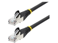 StarTech.com 15ft LSZH CAT6a Ethernet Cable, Black, 10 Gigabit Snagless RJ45 100W PoE Patch Cord, CAT 6A 10GbE 27AWG S/FTP Network Cable w/Strain Relief, Fluke Tested/ETL