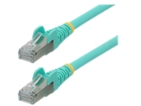 StarTech.com 30ft LSZH CAT6a Ethernet Cable, Aqua, 10 Gigabit Snagless RJ45 100W PoE Patch Cord, CAT 6A 10GbE 27AWG S/FTP Network Cable w/Strain Relief, Fluke Tested/ETL