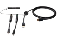C2G 6ft (1.8m) 4K HDMI Premium Cable and Dongle Adapter Ring with Color Coded Mini DisplayPort and USB-C