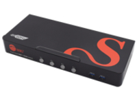 SIIG 4-Port DisplayPort 1.4 8K MST Dual Head KVM Console Switch