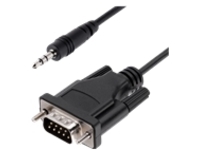 StarTech 3ft (1m) DB9 to 3.5mm Serial Cable for Serial Device Configuration, RS232 DB9 Male to 3.5mm Cable for Calibrating Projectors, Digital Signage, and/or TVs via Audio Jack