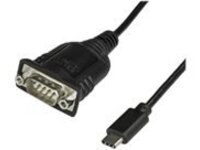 StarTech.com USB C to Serial Adapter Cable 16&quot; (40cm), USB Type C to RS232 (DB9) Converter Cable, USB-C Serial Cable for PLCs, Scanners, Receipt Printers, Male/Male, Windows/macOS/Linux