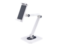 StarTech.com Adjustable Tablet Stand for Desk, Desk/Wall Mountable, Supports Up to 2.2lb, Universal Tablet Stand Holder for Desk, Articulating Tablet Mount with Pivot/Swivel/Rotate