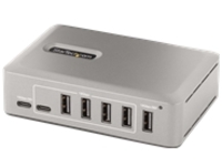 StarTech.com 10-Port USB-C Hub, 8x USB-A + 2x USB-C, Self-Powered w/ 65W Power Supply, USB 3.1 10Gbps Hub w/ BC1.2 Charging, Desktop/Laptop USB Hub with 3ft Locking USB-IF Certified Cable