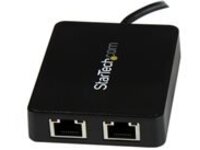 StarTech.com USB-C to Dual Gigabit Ethernet Adapter with USB 3.0 (Type-A) Port