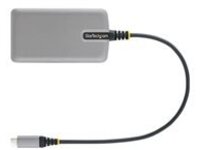 StarTech.com 3-Port USB-C Hub with Ethernet, 3x USB-A Ports, Gigabit Ethernet, USB 3.0 5Gbps, Bus-Powered, USB Type-C Hub w/GbE and 1ft/30cm Long Cable, Portable Laptop USB C Hub Adapter