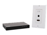 C2G HDMI HDBaseT + RS232 and IR over Cat Extender Single Gang Wall Plate Transmitter to Ultra-Slim Box Receiver