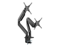 SIIG Dual Monitor Heavy-Duty Premium Aluminum Gas Spring Desk Mount