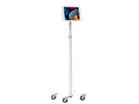 Compulocks iPad 10th-11th (A16) Gen Space Enclosure Medical Rolling Cart White