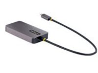 StarTech.com USB C Video Adapter, USB C to HDMI DVI VGA Adapter, Up to 4K 60Hz, Aluminum, Multiport Video Display Adapter for Laptops, Thunderbolt 3/4 Compatible, USB Type C Monitor Adapter