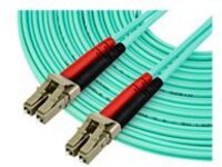 StarTech.com 10 m OM4 LC to LC Multimode Duplex Fiber Optic Patch Cable- Aqua