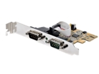 StarTech.com 2-Port PCI Express Serial Card, Dual Port PCIe to RS232 (DB9) Serial Interface Card, 16C1050 UART, Standard or Low Profile Brackets, COM Retention, For Windows &amp; Linux
