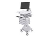 Ergotron StyleView Electric Lift Cart with LCD Arm, LiFe Powered, 3 Drawers (1x3)