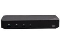 C2G USB-C 11-in-1 Hybrid DisplayLink and DP Alt Mode Triple 4K Docking Station with HDMI, DisplayPort, Ethernet, USB, 3.5mm Audio and Power Delivery up to 100W