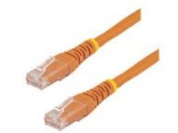 StarTech.com 50ft CAT6 Ethernet Cable, 10 Gigabit Molded RJ45 650MHz 100W PoE Patch Cord, CAT 6 10GbE UTP Network Cable with Strain Relief, Orange, Fluke Tested/Wiring is UL Certified/TIA