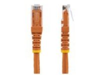 StarTech.com 100ft CAT6 Ethernet Cable, 10 Gigabit Molded RJ45 650MHz 100W PoE Patch Cord, CAT 6 10GbE UTP Network Cable with Strain Relief, Orange, Fluke Tested/Wiring is UL Certified/TIA