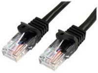 StarTech.com 1m Black Cat5e / Cat 5 Snagless Patch Cable