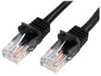StarTech.com 1m Black Cat5e / Cat 5 Snagless Patch Cable