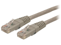Startech 1ft CAT6 Ethernet Cable, 10 Gigabit Molded RJ45 650MHz 100W PoE Patch Cord, CAT 6 10GbE UTP Network Cable with Strain Relief, Gray, Wiring is UL Certified/TIA